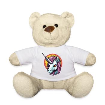 Einhorn / Fabelwesen / Märchen / Magie / Glitzer - Teddy - Weiß - Vorne