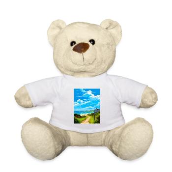 Polzeath Cornwall Vintage voyage affiche Souvenir - Nounours - blanc - Devant