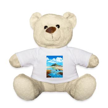 Marazion Cornwall Vintage voyage affiche Souvenir - Nounours - blanc - Devant