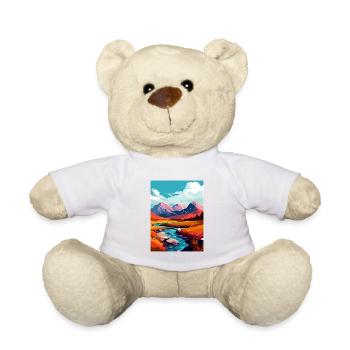 Ben Nevis Schottland Vintage Reiseposter Souvenir - Teddy - Weiß - Vorne