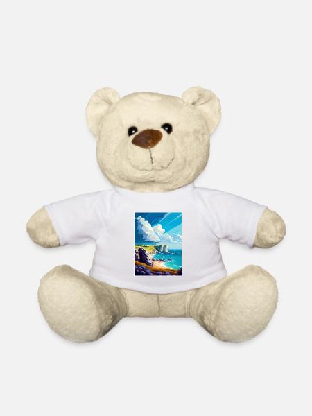Dover England Kent Vintage Reiseposter Souvenir - Teddy - Weiß