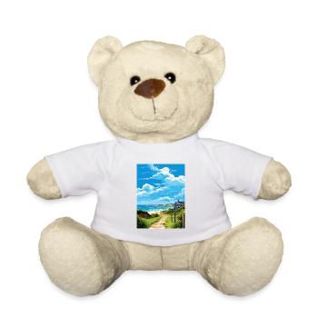 Porthleven Cornwall Vintage voyage affiche Souvenir - Nounours - blanc - Devant
