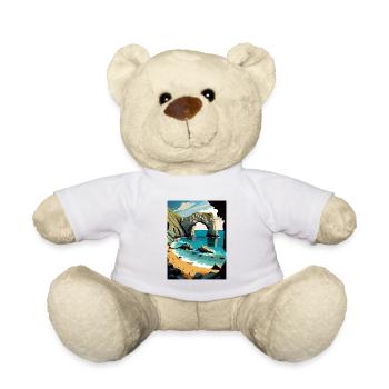 Durdle Door England Vintage Reiseposter Souvenir - Teddy - Weiß - Vorne