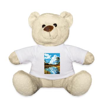 John Pennekamp State Park Florida Travel Poster - Teddy Bear - white - Front