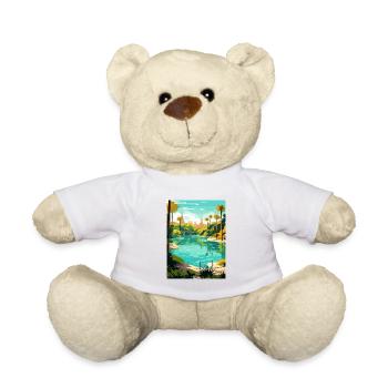Rainbow Springs State Park Florida Travel Poster - Teddy Bear - white - Front