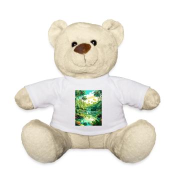 Rainbow Springs State Park Florida Travel Poster - Teddy Bear - white - Front