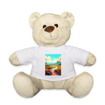 Volcanoes National Park Volcanoe Hawaii Souvenir - Teddy Bear - white - Front