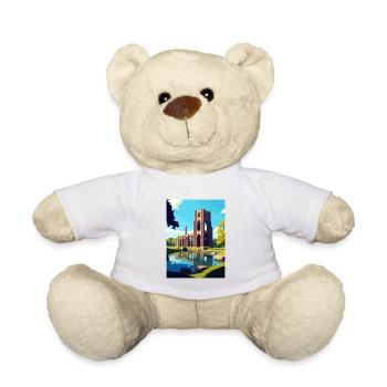 Brunnen Abtei Vintage Reiseposter WPA Souvenir - Teddy - Weiß - Vorne