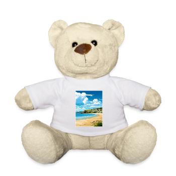 Porth Cornwall Vintage voyage affiche WPA Souvenir - Nounours - blanc - Devant
