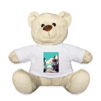 Brighton Angleterre Affiche de voyage vintage souvenir - Nounours - blanc - Devant