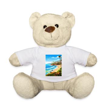 Laguna Beach Californie Vintage Travel Poster WPA - Nounours - blanc - Devant