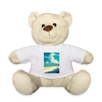 Pensacola Beach Florida Vintage Travel Poster WPA - Teddy Bear - white - Front