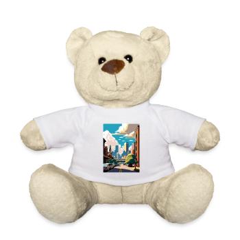 Pittsburgh Pennsylvania Vintage Travel Poster WPA - Teddy Bear - white - Front