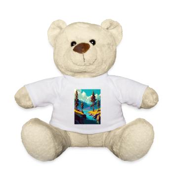 Lake Mammoth California Vintage Travel Poster WPA - Teddy Bear - white - Front