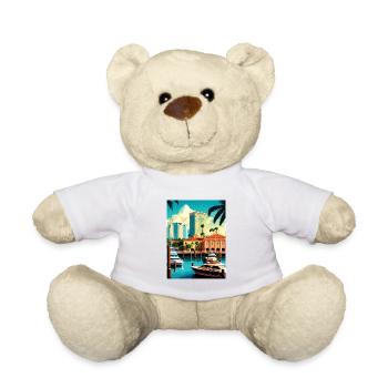 Fort Lauderdale Florida Vintage Reiseposter WPA - Teddy - Weiß - Vorne