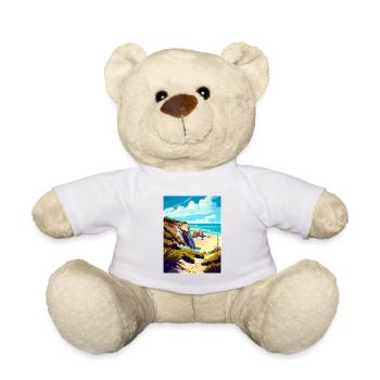 Crystal Cove California Vintage Reiseposter WPA - Teddy - Weiß - Vorne
