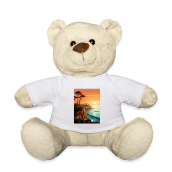 Sunset Cliffs Californie Vintage voyage affiche WPA - Nounours - blanc - Devant