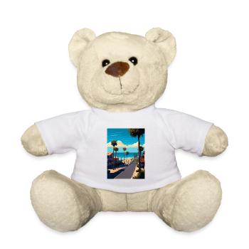 Newport Beach Californie Vintage Voyage Affiche WPA - Nounours - blanc - Devant