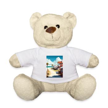 Santa Rosa Beach Florida Vintage Travel Poster WPA - Teddy Bear - white - Front