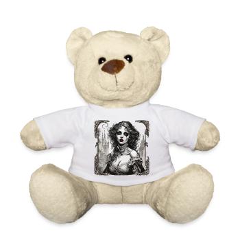 Frau / hübsch / Porträt / buntes Haar / Model - Teddy - Weiß - Vorne