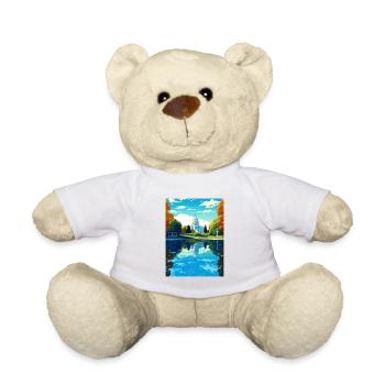 Washington Dc United States Vintage Travel Poster - Teddy Bear - white - Front