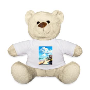 Salt Creek Beach Kalifornien Vintage Reiseposter - Teddy - Weiß - Vorne