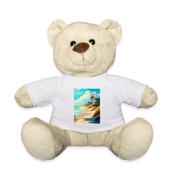 Salt Creek Beach Kalifornien Vintage Reiseposter - Teddy - Weiß - Vorne