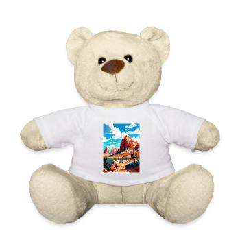 Red Rock State Park Arizona Affiche de voyage Vintage - Nounours - blanc - Devant