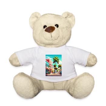 Port St Lucie Beach Florida Vintage Reiseposter - Teddy - Weiß - Vorne