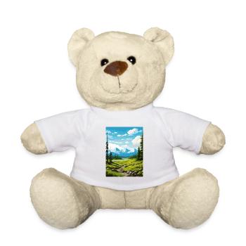 Chugach National Forest Alaska Reiseposter - Teddy - Weiß - Vorne