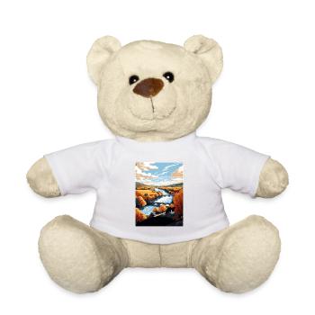 Lehigh Valley Pennsylvania Vintage Travel Poster - Teddy Bear - white - Front