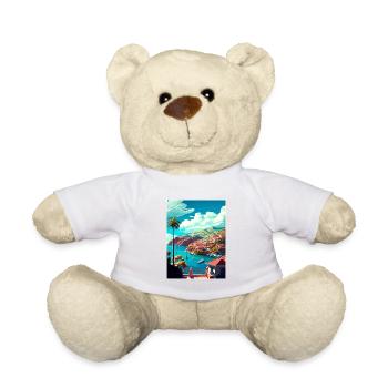Catalina Island California Vintage Travel Poster - Teddy Bear - white - Front