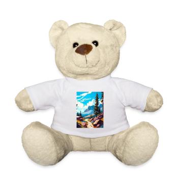 Pacific Crest Trail Kalifornien Reiseposter - Teddy - Weiß - Vorne