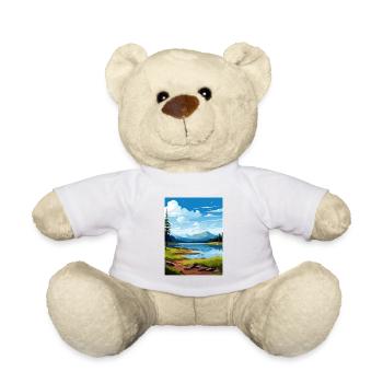 Tongrass National Forest Alaska Reiseposter - Teddy - Weiß - Vorne