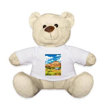 Dinosaurier National Monument Utah Reiseplakat - Teddy - Weiß - Vorne