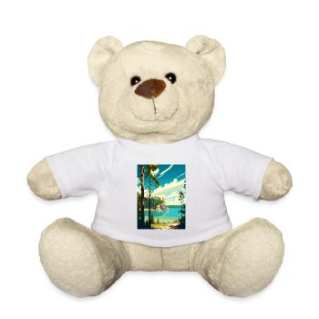 Peninsula State Park Wisconsin Travel Poster - Teddy Bear - white - Front