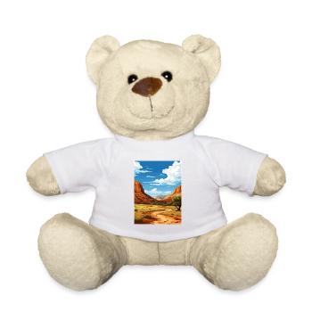 Dinosaurier National Monument Utah Reiseplakat - Teddy - Weiß - Vorne