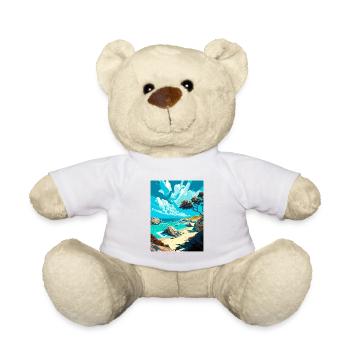 Garrapata State Park Kalifornien Reiseposter - Teddy - Weiß - Vorne