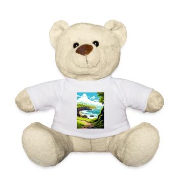 Waianapanapa Hawaii Vintage Reiseposter Souvenir - Teddy - Weiß - Vorne