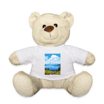 Kachemak Bay Alaska Vintage Reiseposter Souvenir - Teddy - Weiß - Vorne