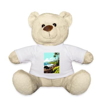Waianapanapa Hawaï Vintage voyage affiche Souvenir - Nounours - blanc - Devant