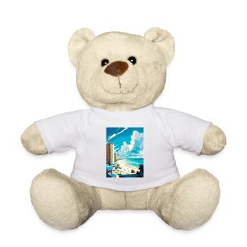 Panama Florida Vintage Reiseposter WPA Souvenir - Teddy - Weiß - Vorne