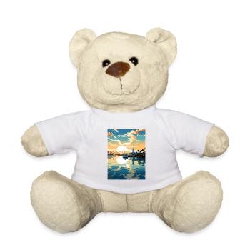 Pearl Harbor Hawaii Vintage Reiseposter Souvenir - Teddy - Weiß - Vorne