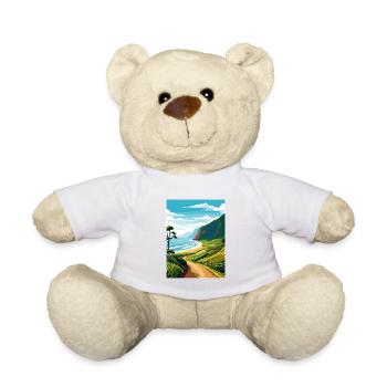 Waipio Valley Hawaï Vintage voyage affiche WPA Art - Nounours - blanc - Devant