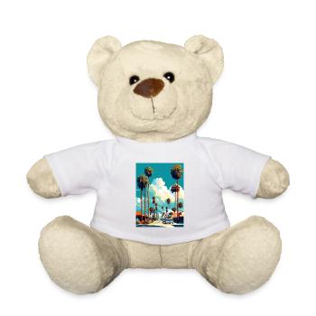 Santa Ana Californie Vintage voyage affiche WPA Art - Nounours - blanc - Devant