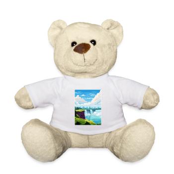 Niagara Falls Canada Vintage voyage affiche WPA Art - Nounours - blanc - Devant
