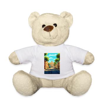 Savannah Georgia Vintage Travel Poster Souvenir - Teddy Bear - white - Front