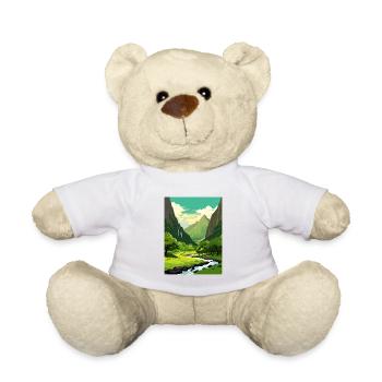 Vallée du Laos Hawaï Vintage voyage affiche Souvenir - Nounours - blanc - Devant