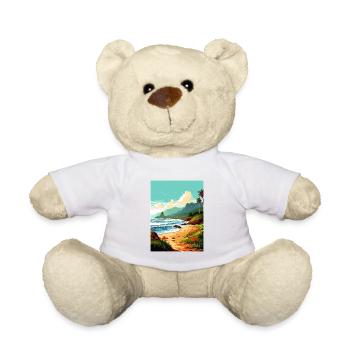 Ke E Beach Hawaï Vintage voyage affiche Souvenir - Nounours - blanc - Devant