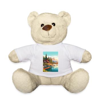 Lac Tahoe Nevada Vintage voyage affiche Souvenir - Nounours - blanc - Devant